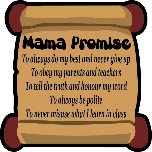 A Image of a Scroll Containing The Mama Promise